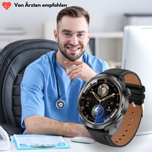 Load image into Gallery viewer, VitalSense Pro X - Gesundheits-Smartwatch mit Lederarmband (2025)
