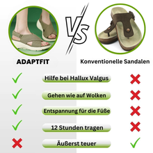 Load image into Gallery viewer, AdaptFit - patentierte, orthopädische Sandalen mit 2-facher Fußgewölbeunterstützung