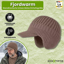Load image into Gallery viewer, Fjordwarm – Skandinavische Wintermütze mit Ohrenschutz (Unisex-Einheitsgröße)
