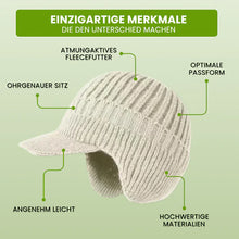 Lade das Bild in den Galerie-Viewer, Fjordwarm – Skandinavische Wintermütze mit Ohrenschutz | Unisex-Einheitsgröße