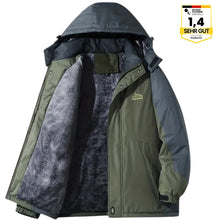 Load image into Gallery viewer, Hochwertige Herren-Outdoorjacke mit Kapuze – Wasserdicht, winddicht und warm gefüttert für Herbst und Winter
