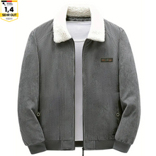 Load image into Gallery viewer, Herren-Cordjacke mit Fleece-Futter für den Winter
